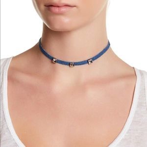 Square Stud Denim Choker ✨NEW✨ with 🏷tags!